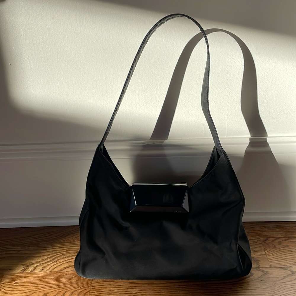Prada Vintage Nylon Hobo Shoulder Bag